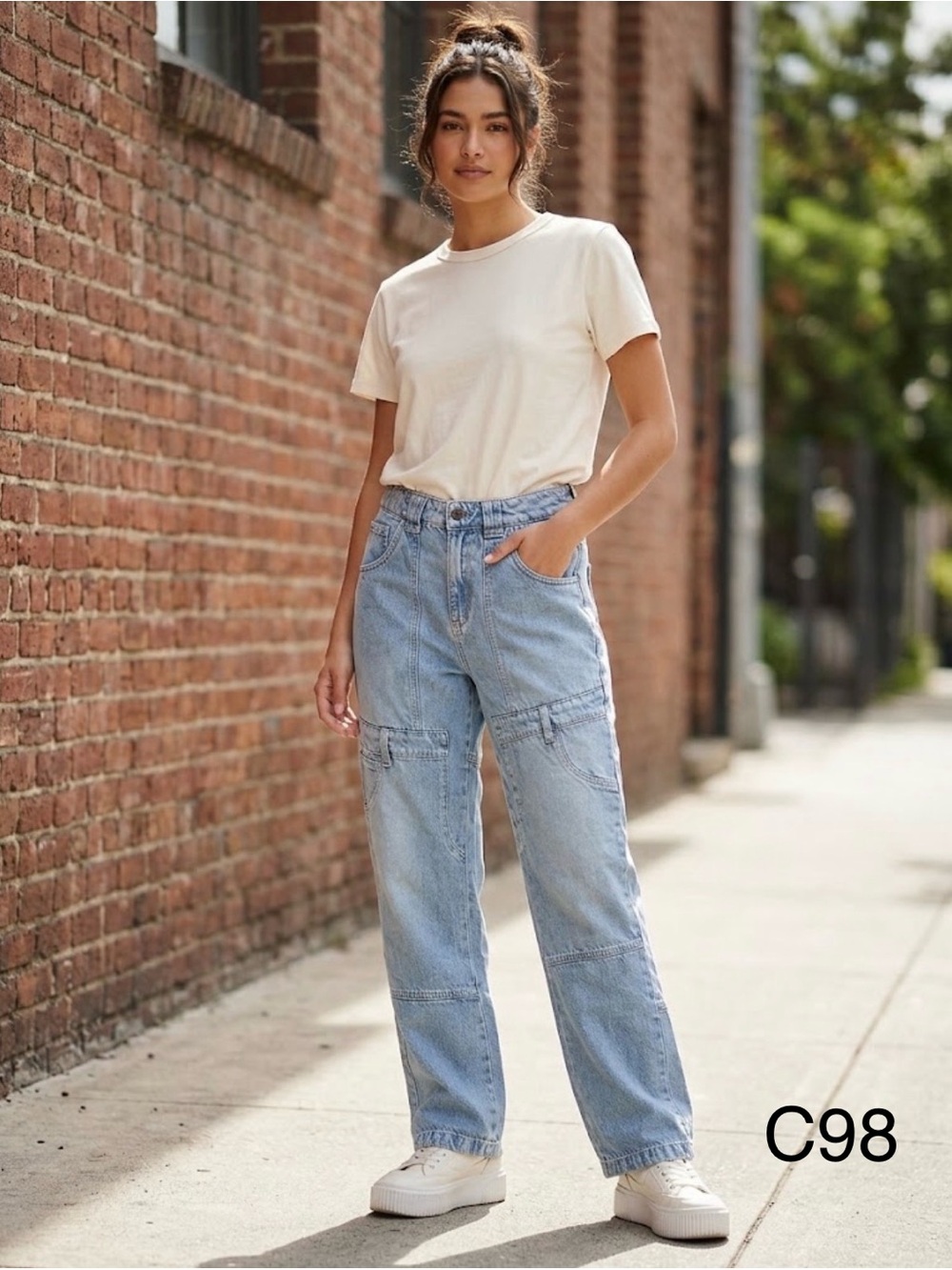 Garage Light Blue Boyfriend Jeans,Size 05
